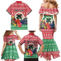 Personalised Vanuatu Joyeux Noel Family Matching Mermaid Dress and Hawaiian Shirt Proud To Be a Ni-Van Sand Drawing Art LT9 - Polynesian Pride