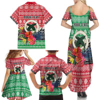 Personalised Vanuatu Joyeux Noel Family Matching Summer Maxi Dress and Hawaiian Shirt Proud To Be a Ni-Van Sand Drawing Art LT9 - Polynesian Pride