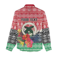 Personalised Vanuatu Joyeux Noel Women Casual Shirt Proud To Be a Ni-Van Sand Drawing Art LT9 - Polynesian Pride