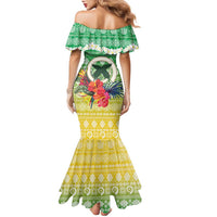 Personalised Malampa Joyeux Noel Family Matching Mermaid Dress and Hawaiian Shirt Proud To Be a Ni-Van Sand Drawing Art LT9 - Polynesian Pride