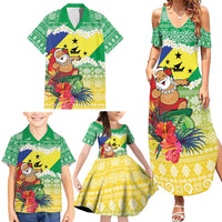 Personalised Malampa Joyeux Noel Family Matching Summer Maxi Dress and Hawaiian Shirt Proud To Be a Ni-Van Sand Drawing Art LT9 - Polynesian Pride