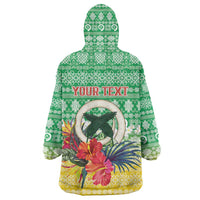 Personalised Malampa Joyeux Noel Wearable Blanket Hoodie Proud To Be a Ni-Van Sand Drawing Art LT9 - Polynesian Pride