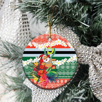 Personalised Penama Joyeux Noel Ceramic Ornament Proud To Be a Ni-Van Sand Drawing Art - Polynesian Pride