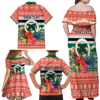 Personalised Penama Joyeux Noel Family Matching Off Shoulder Maxi Dress and Hawaiian Shirt Proud To Be a Ni-Van Sand Drawing Art LT9 - Polynesian Pride