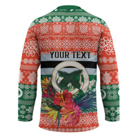 Personalised Penama Joyeux Noel Hockey Jersey Proud To Be a Ni-Van Sand Drawing Art - Polynesian Pride