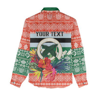 Personalised Penama Joyeux Noel Women Casual Shirt Proud To Be a Ni-Van Sand Drawing Art LT9 - Polynesian Pride