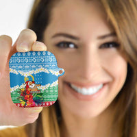 Personalised Sanma Joyeux Noel AirPods Case Proud To Be a Ni-Van Sand Drawing Art - Polynesian Pride