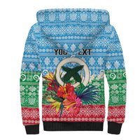 Personalised Sanma Joyeux Noel Sherpa Hoodie Proud To Be a Ni-Van Sand Drawing Art LT9 - Polynesian Pride