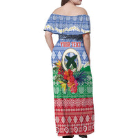 Personalised Shefa Joyeux Noel Family Matching Off Shoulder Maxi Dress and Hawaiian Shirt Proud To Be a Ni-Van Sand Drawing Art LT9 - Polynesian Pride