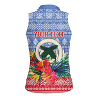 Personalised Shefa Joyeux Noel Women Sleeveless Polo Shirt Proud To Be a Ni-Van Sand Drawing Art LT9 - Polynesian Pride