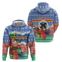 Personalised Tafea Joyeux Noel Hoodie Proud To Be a Ni-Van Sand Drawing Art - Polynesian Pride