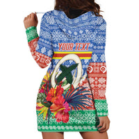Personalised Tafea Joyeux Noel Hoodie Dress Proud To Be a Ni-Van Sand Drawing Art LT9 - Polynesian Pride