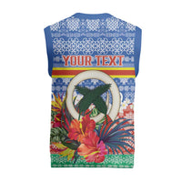 Personalised Tafea Joyeux Noel Christmas Knitted V-Neck Vest Proud To Be a Ni-Van Sand Drawing Art LT9 - Polynesian Pride