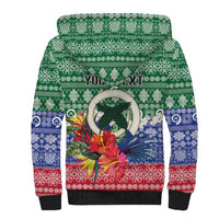 Personalised Torba Joyeux Noel Sherpa Hoodie Proud To Be a Ni-Van Sand Drawing Art - Polynesian Pride