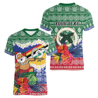 Personalised Torba Joyeux Noel Women V-Neck T-Shirt Proud To Be a Ni-Van Sand Drawing Art LT9 - Polynesian Pride
