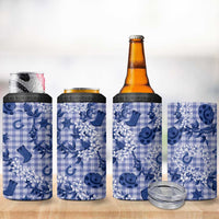 Mokihana Maile Ilima Leis Paniolo Palaka 4 in 1 Can Cooler Tumbler Hawaiian Polu Spirit LT9 - Polynesian Pride
