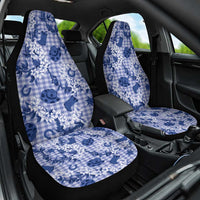 Mokihana Maile Ilima Leis Paniolo Palaka Car Seat Cover Hawaiian Polu Spirit LT9 One Size Blue - Polynesian Pride