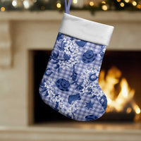 Mokihana Maile Ilima Leis Paniolo Palaka Christmas Stocking Hawaiian Polu Spirit LT9 Set of 2 Blue - Polynesian Pride