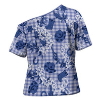 Mokihana Maile Ilima Leis Paniolo Palaka Cross Shoulder Shirt Hawaiian Polu Spirit LT9 - Polynesian Pride