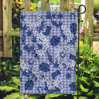 Mokihana Maile Ilima Leis Paniolo Palaka Garden Flag Hawaiian Polu Spirit LT9 Garden Flag Blue - Polynesian Pride