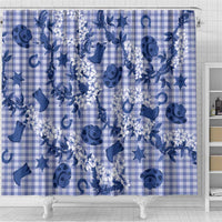Mokihana Maile Ilima Leis Paniolo Palaka Shower Curtain Hawaiian Polu Spirit LT9 - Polynesian Pride