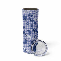 Mokihana Maile Ilima Leis Paniolo Palaka Skinny Tumbler Hawaiian Polu Spirit LT9 - Polynesian Pride