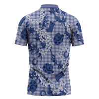Mokihana Maile Ilima Leis Paniolo Palaka Zipper Polo Shirt Hawaiian Polu Spirit LT9 - Polynesian Pride