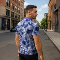 Mokihana Maile Ilima Leis Paniolo Palaka Zipper Polo Shirt Hawaiian Polu Spirit LT9 - Polynesian Pride