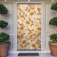 Mokihana Maile Ilima Leis Paniolo Palaka Door Cover Hawaiian Kula Spirit LT9 Gold - Polynesian Pride