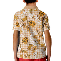 Mokihana Maile Ilima Leis Paniolo Palaka Kid Polo Shirt Hawaiian Kula Spirit LT9 - Polynesian Pride