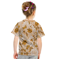 Mokihana Maile Ilima Leis Paniolo Palaka Kid T Shirt Hawaiian Kula Spirit LT9 - Polynesian Pride