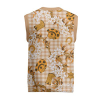 Mokihana Maile Ilima Leis Paniolo Palaka Christmas Knitted V-Neck Vest Hawaiian Kula Spirit LT9 - Polynesian Pride