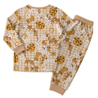 Mokihana Maile Ilima Leis Paniolo Palaka Christmas Pajama Set Hawaiian Kula Spirit LT9 - Polynesian Pride