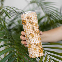 Mokihana Maile Ilima Leis Paniolo Palaka Skinny Tumbler Hawaiian Kula Spirit LT9 - Polynesian Pride
