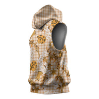 Mokihana Maile Ilima Leis Paniolo Palaka Sleeveless Hoodie Hawaiian Kula Spirit LT9 - Polynesian Pride