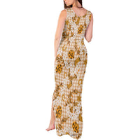 Mokihana Maile Ilima Leis Paniolo Palaka Tank Maxi Dress Hawaiian Kula Spirit LT9 - Polynesian Pride