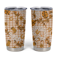 Mokihana Maile Ilima Leis Paniolo Palaka Tumbler Cup Hawaiian Kula Spirit LT9 Gold - Polynesian Pride