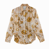 Mokihana Maile Ilima Leis Paniolo Palaka Women Casual Shirt Hawaiian Kula Spirit - Polynesian Pride