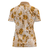 Mokihana Maile Ilima Leis Paniolo Palaka Women Polo Shirt Hawaiian Kula Spirit LT9 - Polynesian Pride