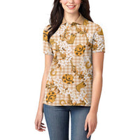 Mokihana Maile Ilima Leis Paniolo Palaka Women Polo Shirt Hawaiian Kula Spirit LT9 - Polynesian Pride