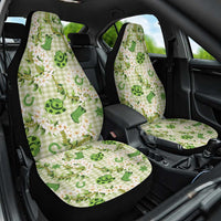 Mokihana Maile Ilima Leis Paniolo Palaka Car Seat Cover Hawaiian Omaomo Ala Spirit LT9 One Size Green - Polynesian Pride