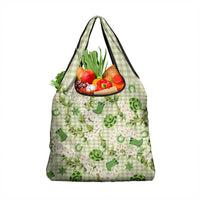 Mokihana Maile Ilima Leis Paniolo Palaka Grocery Bag Hawaiian Omaomo Ala Spirit LT9 1-pack One Size Green - Polynesian Pride