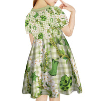 Mokihana Maile Ilima Leis Paniolo Palaka Kid Short Sleeve Dress Hawaiian Omaomo Ala Spirit LT9 - Polynesian Pride