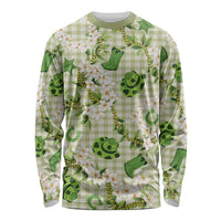 Mokihana Maile Ilima Leis Paniolo Palaka Long Sleeve Shirt Hawaiian Omaomo Ala Spirit LT9 Unisex Green - Polynesian Pride