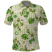 Mokihana Maile Ilima Leis Paniolo Palaka Polo Shirt Hawaiian Omaomo Ala Spirit LT9 Green - Polynesian Pride