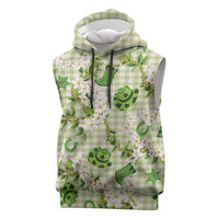 Mokihana Maile Ilima Leis Paniolo Palaka Sleeveless Hoodie Hawaiian Omaomo Ala Spirit LT9 Green - Polynesian Pride