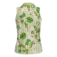Mokihana Maile Ilima Leis Paniolo Palaka Women Sleeveless Polo Shirt Hawaiian Omaomo Ala Spirit LT9 - Polynesian Pride