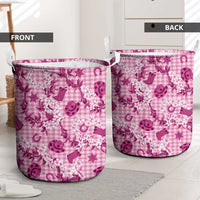 Mokihana Maile Ilima Leis Paniolo Palaka Laundry Basket Hawaiian Omaomo Ulaula Spirit LT9 - Polynesian Pride