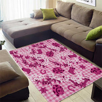 Mokihana Maile Ilima Leis Paniolo Palaka Area Rug Hawaiian Omaomo Ulaula Spirit LT9 - Polynesian Pride