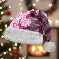 Mokihana Maile Ilima Leis Paniolo Palaka Christmas Santa Hat Hawaiian Omaomo Ulaula Spirit LT9 With Fur Pink - Polynesian Pride